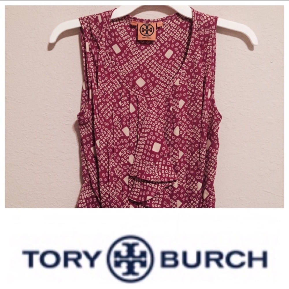 Tory Burch Peplum Ruffle Sleeveless Top